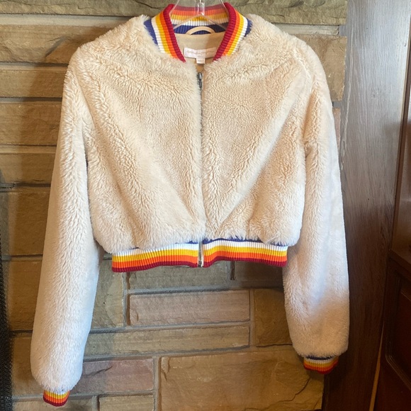 Spiritual Gangster Jackets & Blazers - Spiritual Gangster Furry "Give Love" Bomber Jacket